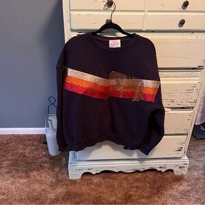 Judith March Navy Easy Tiger Oversized Sweatshirt. Women’s size small.